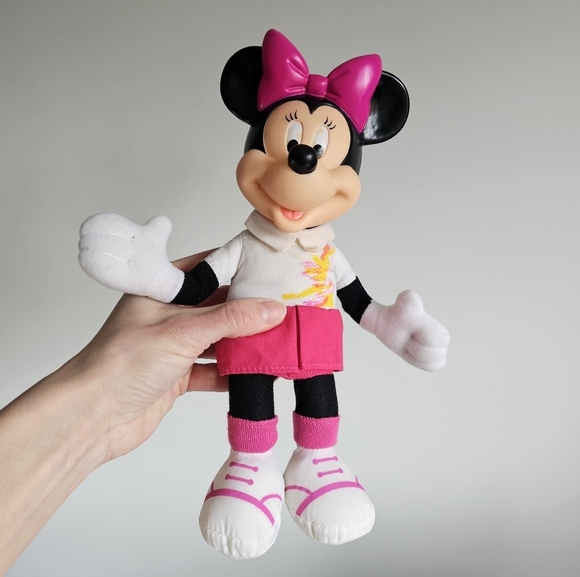 Disney Mickey and Minnie Mouse Vintage Plush Toy Set - Black, Pink, Yellow - Picture 6 of 11